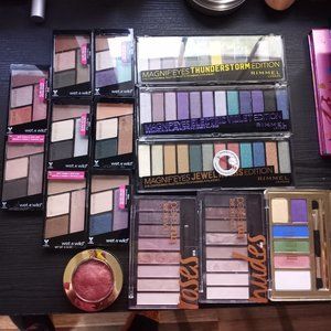 Bundle of 14 Eyeshadow Palettes and 1 Blush